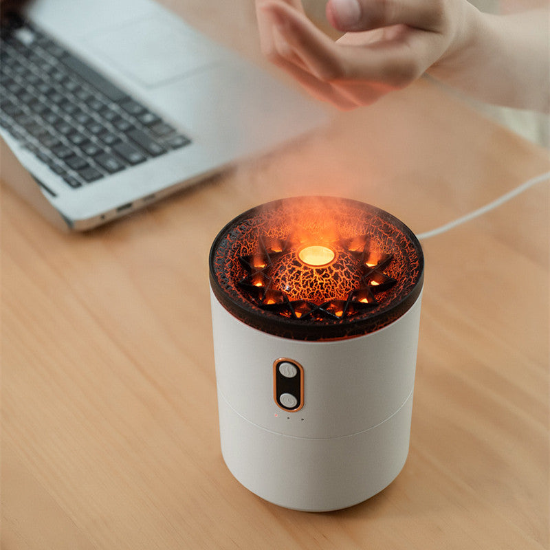 Lumina™ Volcano Flame Diffuser — Ultrasonic Mist Humidifier