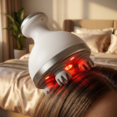 Lumina™ 4-in-1 Red Light Head Massager — Smart Hot Compress & Scalp Therapy